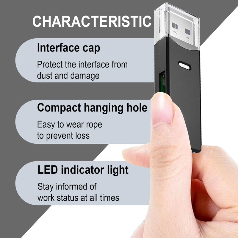 USB 3.0 Card Reader Adapter,Black High-speed SD Card Reader 2-in-1