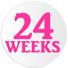 24 Weeks - 3 Pack Circle Stickers 3 Inch - Pregancy Mother Pregnant Baby