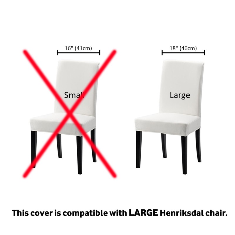 Generic Henriksdal Chair Cover Solid Color Coton Duck Fabric Slipcover