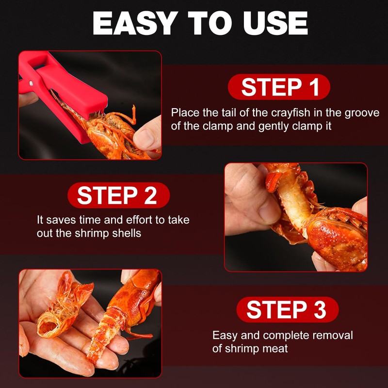 3PCS Crawfish Peeler, Crawfish Shucker,Crawfish Sheller Tool for Peeling Cooked