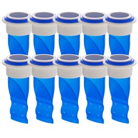 HLZC Drain Backflow Preventer, One Way Valve, Adjustable Silicone Sink Floor Drain Trap for Pipes Tubes in Toilet Bathroom Kitchen (Blue-10)