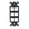 RiteAV Black Blank 6 Port Modular Insert for Keystone Jacks