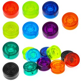 Guitar Effect Pedal Footswitch Toppers 18Pcs Foot Nail Cap Protection Cap Multi-colored Foot Switch Button Cover for Common Pedal Switches
