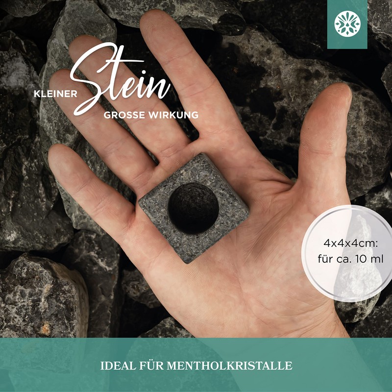 LoWell® - Sauna Set Mentholkristalle 100g + Aufgussstein - Ideale