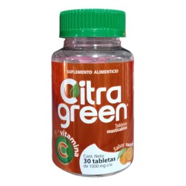 Citra Green Tabletas 1000mg Vitamina Fruit Naranja