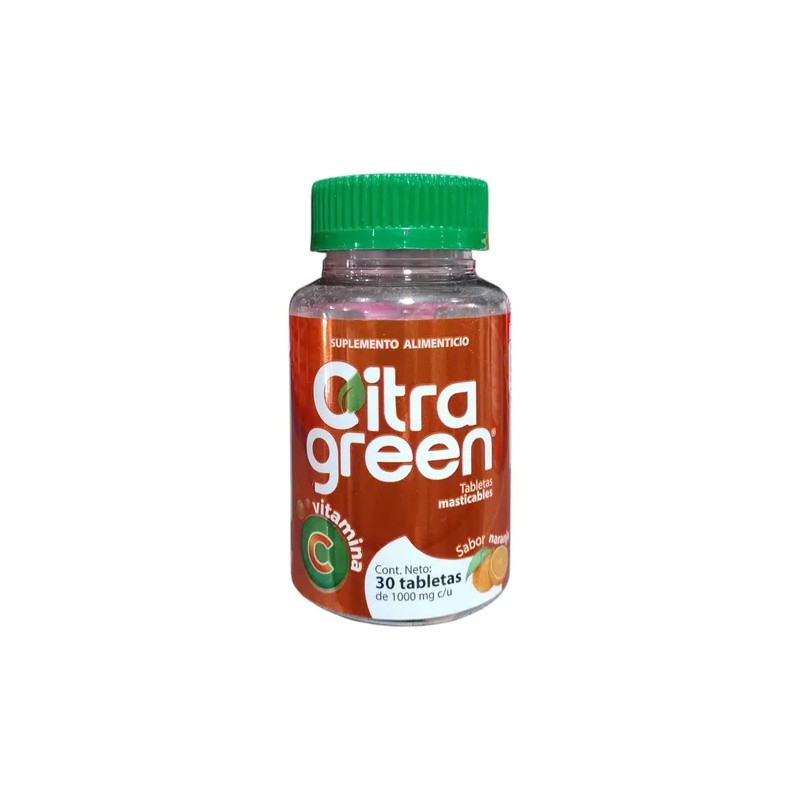 Citra Green Tabletas 1000mg Vitamina Fruit Naranja