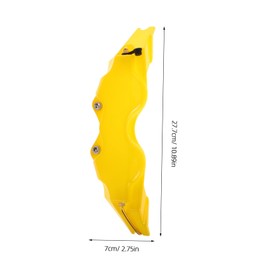 BUGUUYO 1pair Brake Caliper Covers Dustproof Decorative Brake Covers for Vehicles Stylish Yellow Wheel Accessories