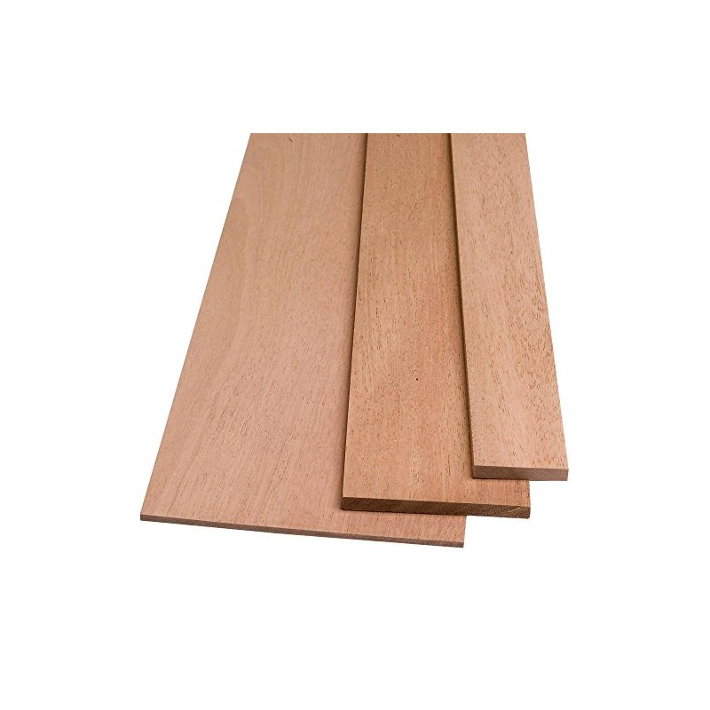 Eueasy African Mahogany Board, 1/8" x 3" x 24"