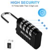 DELSWIN Combination Lock 4-Digit Small Padlock - 4Pcs Resettable Combo