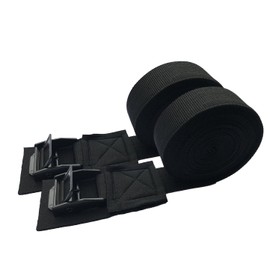 MOOCY Correa de Amarre Acolchada con Hebilla de Bloqueo de Leva – Correas de Carga para mudanzas de electrodomésticos, Equipos de césped, Motocicleta, Sup, Kayak, Tabla de Surf – Par Negro