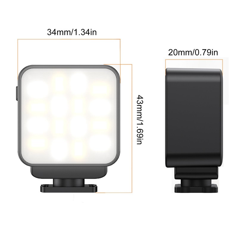 Generic Magnetic LED Video Light, Portable Photography Fill Lighting, 3000
