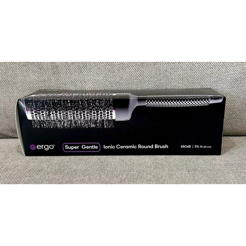 Ergo ERG65 Super Gentle Professional Ionic Ceramic Round Hair Brush