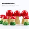 30pcs Dollhouse Mushroom Figurine Cute DIY Resin Micro Landscape Garden