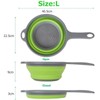Collapsible Colander with Long Handle for Draining Pasta, Fruits and