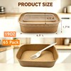 65 Pack 19oz Kraft Paper Snack Bowls with Lid, Disposable