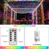Curtain Lights Battery Operated 10x10Ft 300LED Waterproof Waterfall Light with