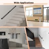 Modern Stair Handrail,Sturdy Safety Handrail for Stairs/Wall-Mounted Black Metal Wall