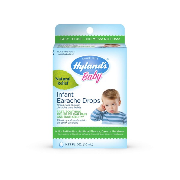 Allergy Relief for Baby by Hyland's, Infant Earache Drops, Natural Homeopathic Earache Pain Relief from Allergy and Cold & Flu, 0.33 Ounce