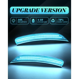 NEIFILES LED Front Side Marker Light Compatible with Chrysler 200 Sedan 2015-2017 Fender Bumper Ice Blue Lamps