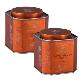 Harney & Sons Hot Cinnamon Spice Tea - 30 Tea Sachets Bundle (Pack of 2) - Black Tea with Oranges & Sweet Cloves