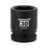 MIXPOWER 3/4" Drive Shallow Impact Socket, 30mm, CR-MO, Metric, 6