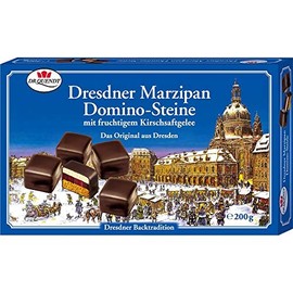 Dresdner Marzipan Domino Gingerbread Cherry Juice Marzipan Dark Chocolate Bites