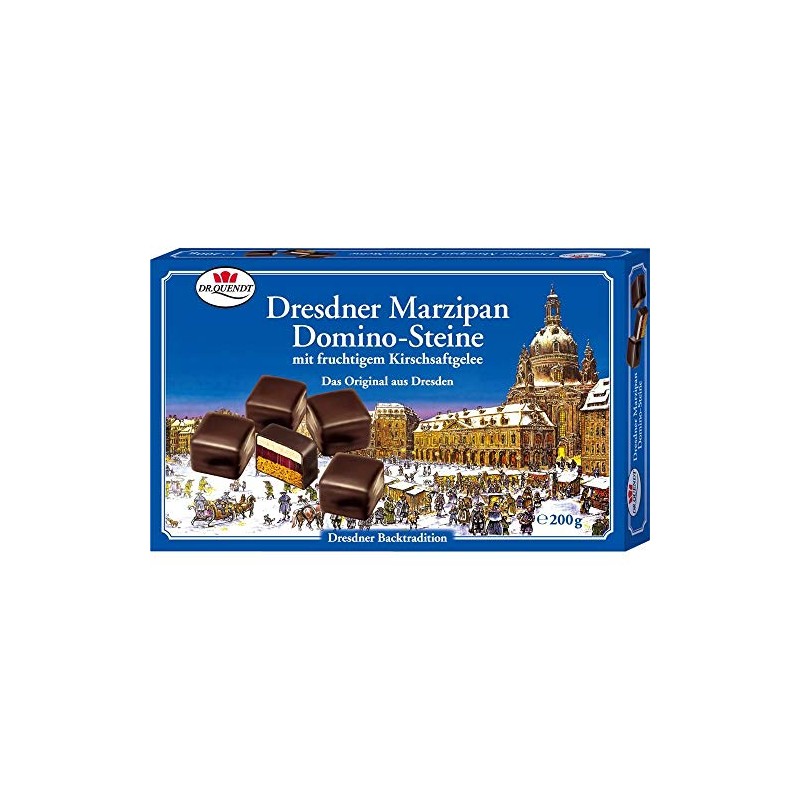 Dresdner Marzipan Domino Gingerbread Cherry Juice Marzipan Dark Chocolate Bites