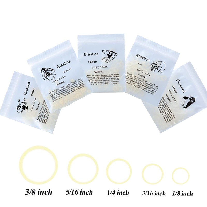 Orthodontic Elastic Rubber Bands, 500 Pack Medium Force Small Rubberbands
