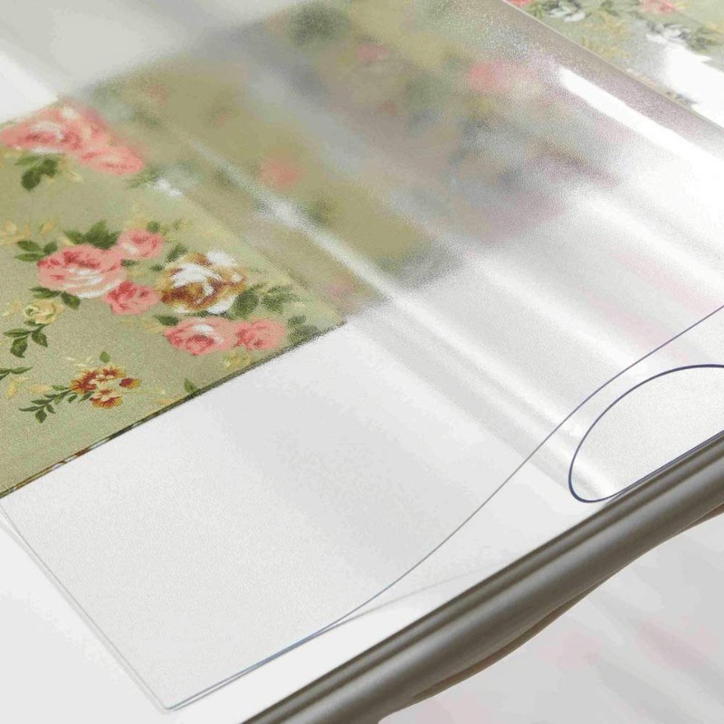 NECAUX Custom Multisize 1.5mm Thick Frosted PVC Table Cover Protector