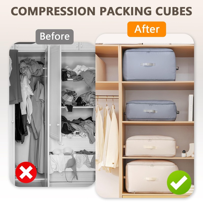 Ultra Space Saving Self-Compression Organizer, Space Saving Bags, Compression Storage