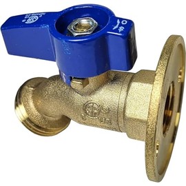 XFITTING 1/2" Female Threaded Hose Bibb with Nail Flange, 1/2" FNPT x 3/4" Male GHT Outlet 5-2-4 (1)