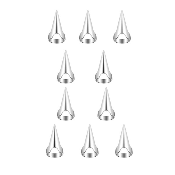 10 pcs Hair Parting Ring Alloy Beard Braiding Silver, Hair