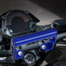 Bike Handlebar Extensions Bracket for Motorcycle Aluminum Alloy Cross Bar Angle-Adjustable Extender Suitable Holding Speedometer GPS Phone Mount Holder Blue