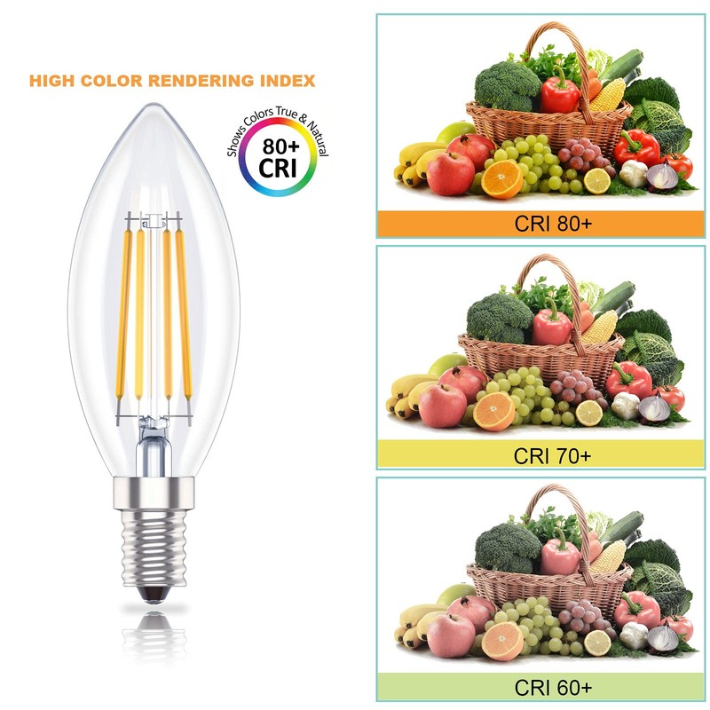 Huoqilin Huoqilin E14 Led Warmweiss Lampe,Kerzenform birne,Warmwei?(2700K), 4W Ersetzt 40W