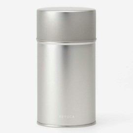 KEYUCA Dough Tea Caddy (7.1 oz (200 g) / Silver/Steel), Made in Japan, Fashionable, Tea Canister, Green Tea, Sencha, Matcha, Tea Coffee, Storage Container