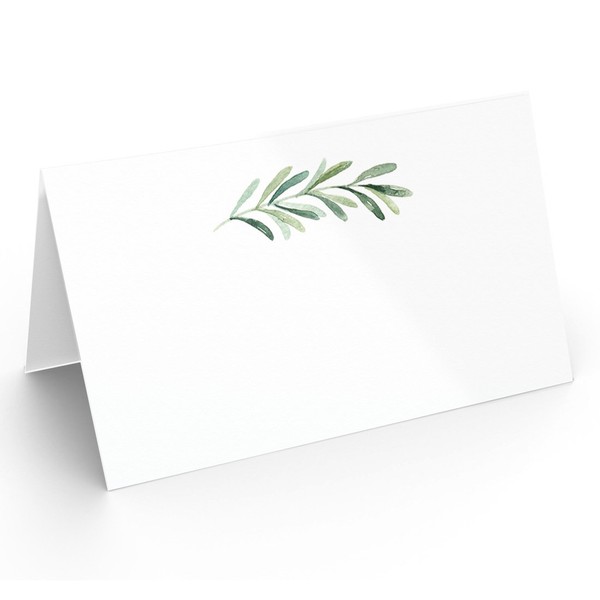 Printed Party Table Place Cards for All Occasions and Events, Set of 25 (Elegant Branch)