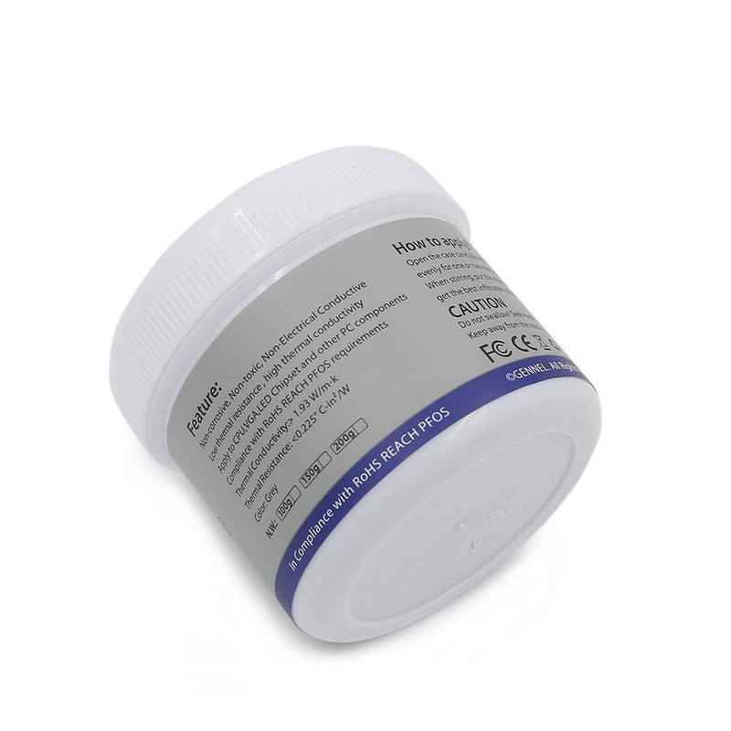 GENNEL G105 100grams Grey Thermal Paste, Heatsink Paste, CPU Compound,