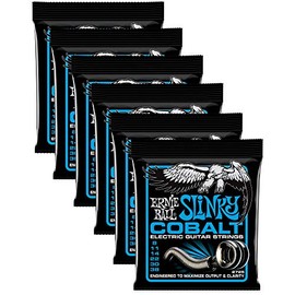 6 PACK Ernie Ball Cobalt P02725 Extra Slinky Electric Guitar Strings
