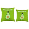 Bravocado Class of 2024 Graduate Graduation Funny Avocado Throw Pillow