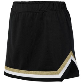 Augusta Sportswear Ladies Pike Skirt L Black/White/Metallic Gold