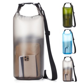 Dry Bags for Kayaking Waterproof, 5L/10L Dry Storage Bag, Lightweight Roll Top Wet Bag for Swimming, Boating, Fishing, Travel, Camping & Beach (Black)