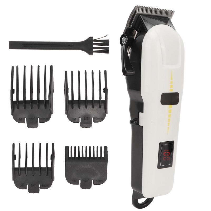 Electric Hair Clipper Low Noise LCD Display Ergonomic with Limiter