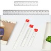 YUENTOEN 5 Pieces Clear Plastic Ruler 6/8/12in(15/20/30cm) Straight Ruler with