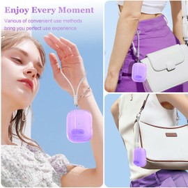 MHYALUDO for Airpods Pro 2nd Generation Case with Secure Lock, Compatible with Airpods Pro Case 2nd/1st Gen, Clear Soft TPU Transparent Military Grade Shockproof Cover, Crystal Purple