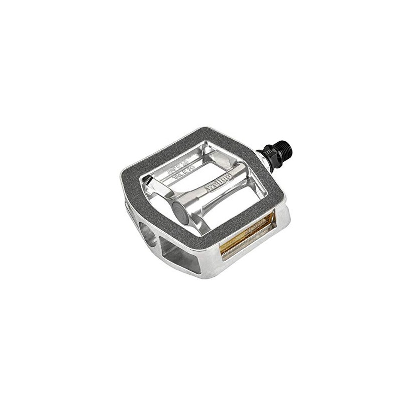 WELLGO PD-OTR-M004 Full Flat Face Pedal, Silver, C318DU