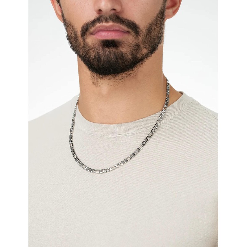 925 Sterling Silver Figaro Chain Necklace 5mm – Sterling Silver