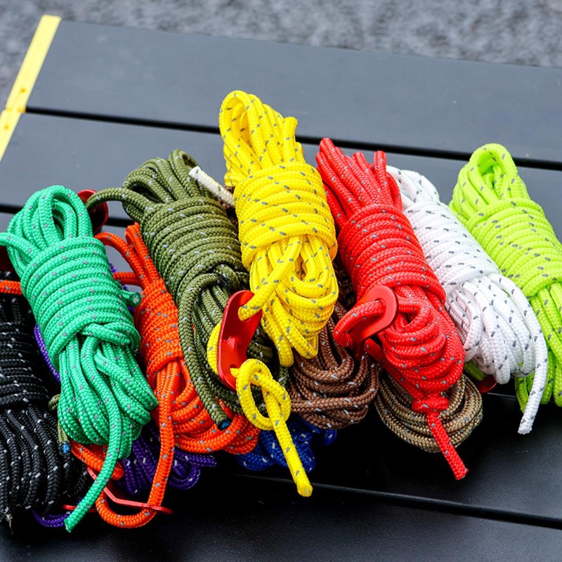 TRIWONDER Reflective Camping Rope 4mm Paracord Rope Nylon Rope Cord
