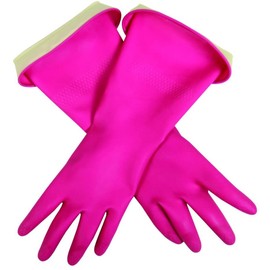 Casabella Premium Waterblock Cleaning Gloves, Small, Pink