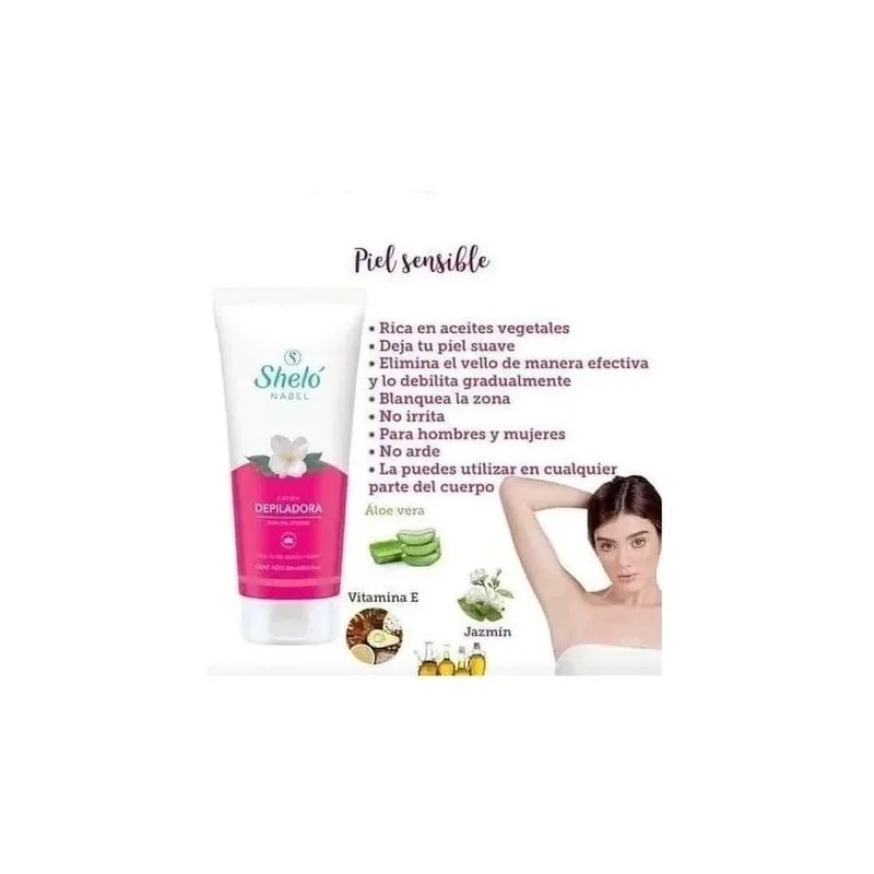Crema Depiladora Para Piel Sensible Shel Nabel 250ml
