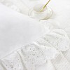 Lemfux Cotton Euro Shams with White Lace Ruffles, 26 x26